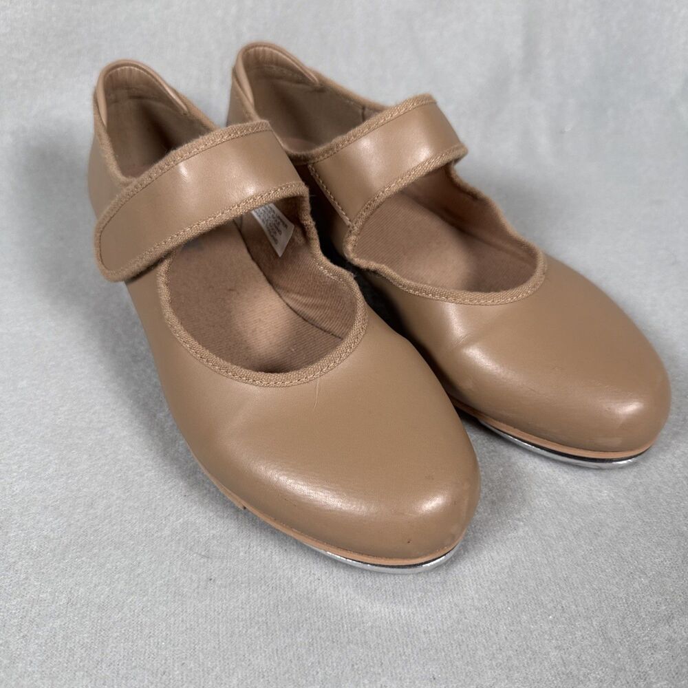 Bloch Techno Tap #4H Beige Dance Shoes with Strap Girls Size 13M Used Hook/Loop